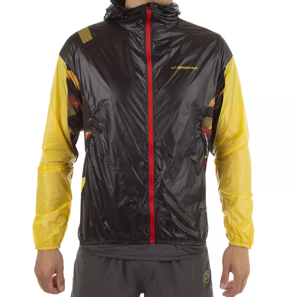 Jackets^La Sportiva BLIZZARD WINDBREAKER JKT M Black/Yellow