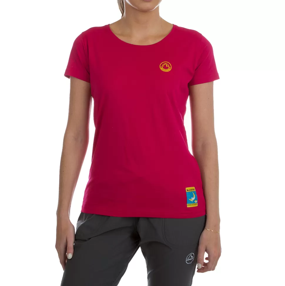Shirts^La Sportiva CLIMBING ON THE MOON T-SHIRT W Carbon/Giallo