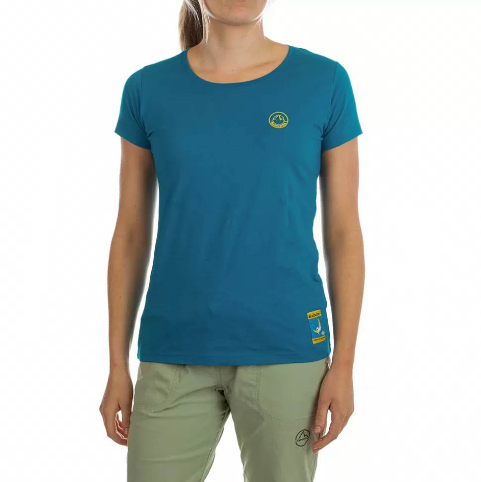 Shirts^La Sportiva CLIMBING ON THE MOON T-SHIRT W Carbon/Giallo