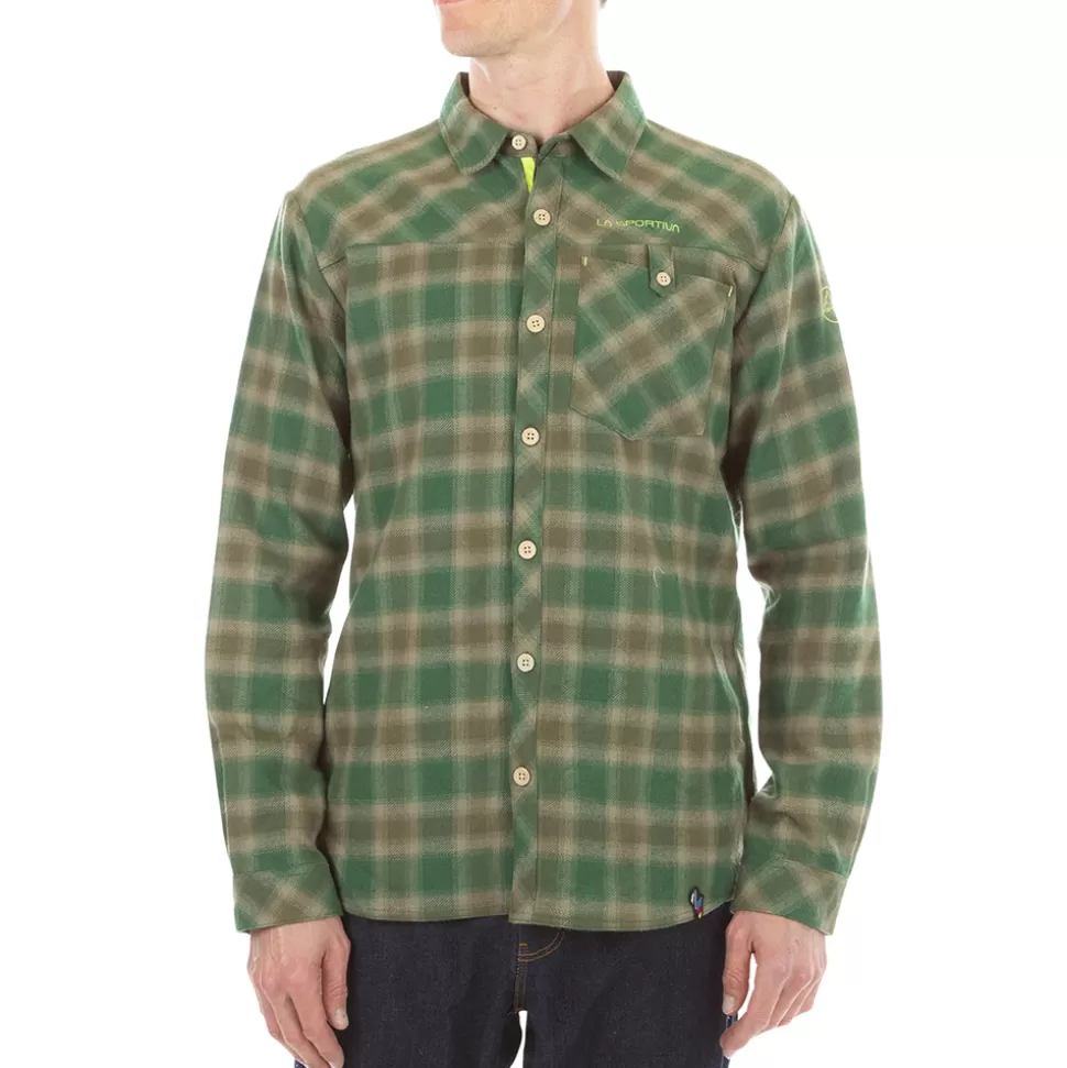 Sale | Shirts^La Sportiva RAMBLER FLANNEL SHIRT M Storm Blue/Lime Punch